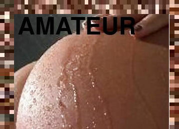 cul, masturbation, giclée, amateur, anal, bas, fétiche, solo, humide