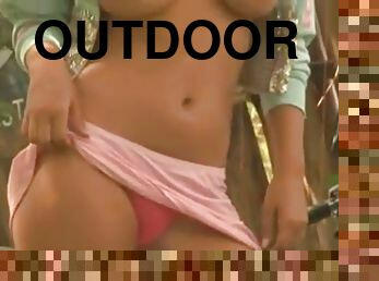 Aimee Rickards outdoor striptease