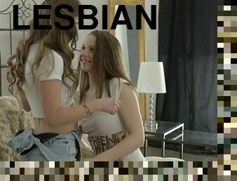 lesbo-lesbian, teini, lelu, sormettaminen, tyttöystävä, eurooppalainen, euro