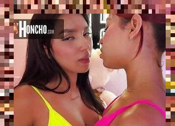 RaveTeens Scissoring Latina Threesome Part 1/2 - the blowjob