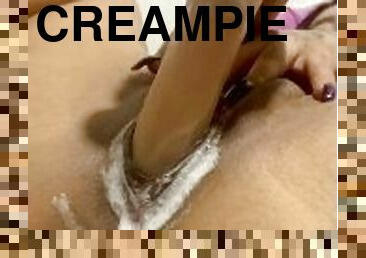 Creampie inside me and Let me use your cum as lubrication to fuck my tight little pussy ????????