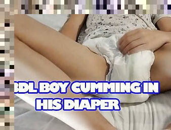 ABDL BOY CUMMING IN HIS DIAPER