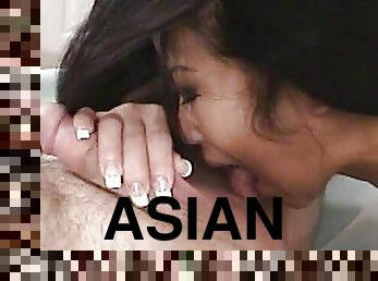 Tempting Asian whore sucks her man&#039;s boner -POV amateur homemade classic retro