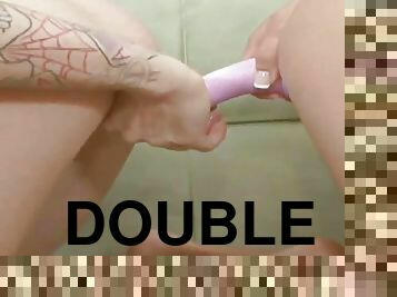 Scarlet and Ashley Masturbating double Dildo