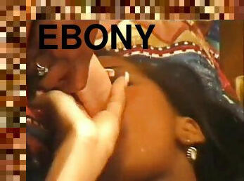 Ebony lesbian strapon anal dp