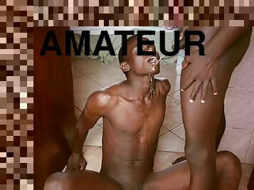 Real amateur African twink fucked in ethnic sex without condom