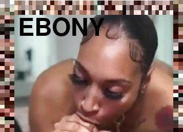 Curvy Ebony Rough BBC Blowjob