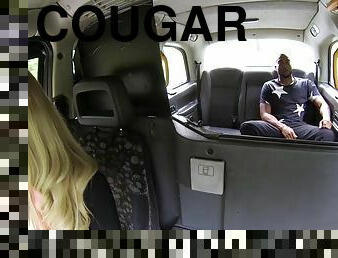 Good looking blonde cougar gets rammed by a BBC in the cab
