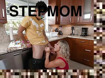 Stepmom Fucks Her Stepson At The Kitchen