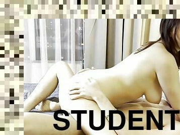 The best pussy in town jumps on a student&#039;s cock 