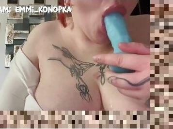 RED HAIR WITH BIG BOOBS SUCK’S DILDO