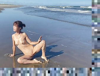 Strip And Dance On The Beach She Loves Utterly Stark Naked