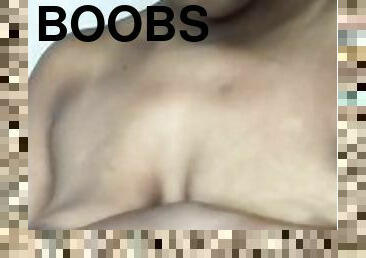 Sucked my boobs after shower