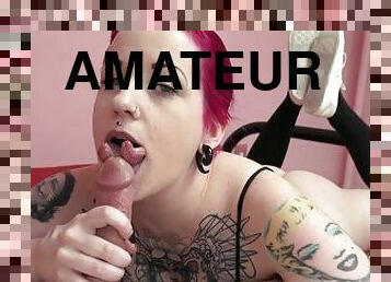 ChickPass 4k - Tattooed cutie Lady Lazarus teases with her forked tongue
