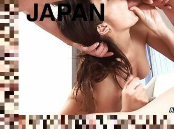 Japanese Brunette Risa Sex With Three Guys Uncensored P1