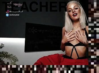 Sexy teacher sucks big cock in class by OwlCrystal