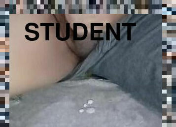 asiatisk, student, sperm, pik