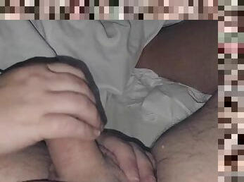 Hotel handjob with cumshot