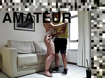 Teenage amateur fucking with man