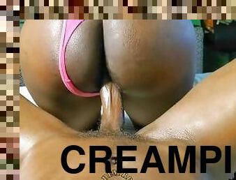 I woke her up and made her creampie with my hard black cock