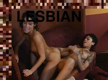 Hot lesbian teen tribbing Megan Rain, Honey Gold