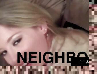 Blonde beauty sunny lane engulfs neighbor's cock in pov vid!