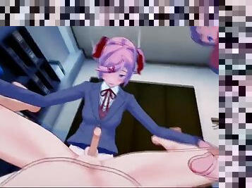 All members of Heartbeat Literature Club MMD x264