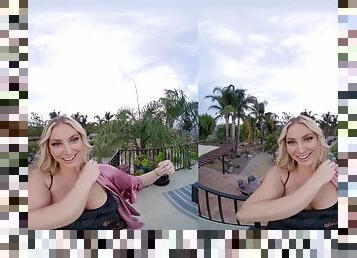 Busty babe Kayley Gunner thinks being rich is a huge aphrodisiac VR PORN