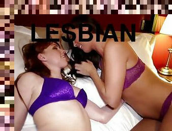 Hot lesbian fuck with horny girl