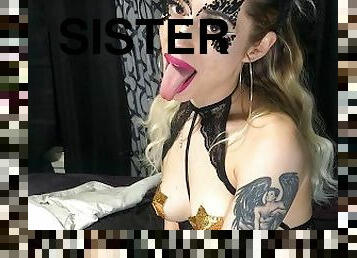 Freeuse Stripper Stepsister let’s Stepbrother put it inside Her Pussy while She gets ready for Work