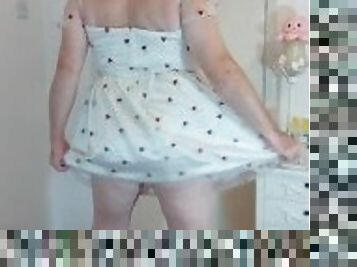 Sissy crossdresser in cute dress