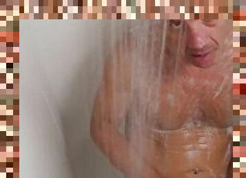 'Secret' campsite shower cam! Watch him in the shower. Soaping himself up!