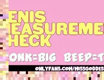 PENIS MEASUREMENT CHECK Comment Honk or Beep