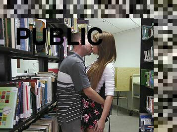 Sex at the library for a premium female with smashing lines
