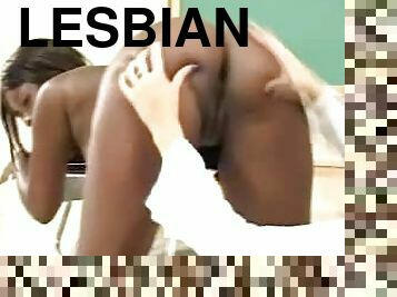 Lesbian teacher fingers black student