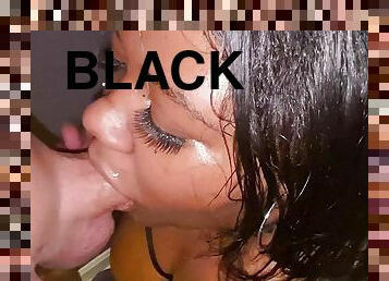 Black BBW Blows BWC Facial Cumshot on my side slut!