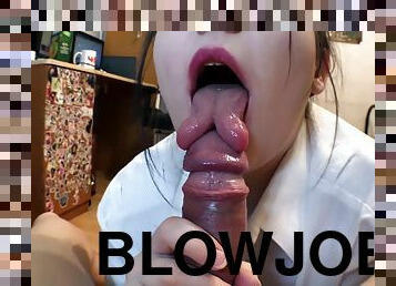 Amazing Blowjob Split Blowjob Double Tongue Tongue Splitting Crempai