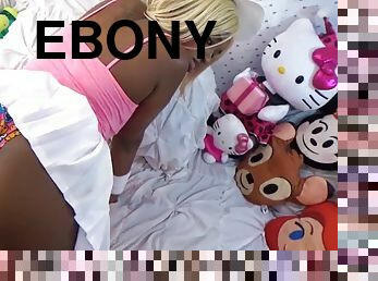 Naive ebony tennis slut loses match & get big cock in mouth