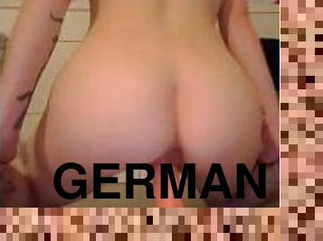 Xtra Small and Tiny German Girl Ride her Dildo Till She Cums