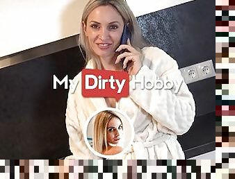 MyDirtyHobby - Hot Micky-Muffin Gets Fingered And Fucked By Stepdad While She Talks On The Phone