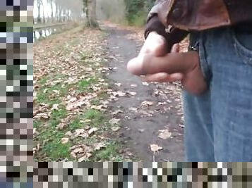 handjob by the canal