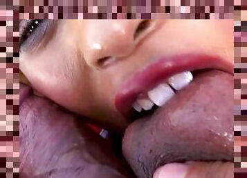Biting His Monster Dick Girth And Giant Scrotum Balls, Extreme Big Cock Blowjob And Big Tits Fucking
