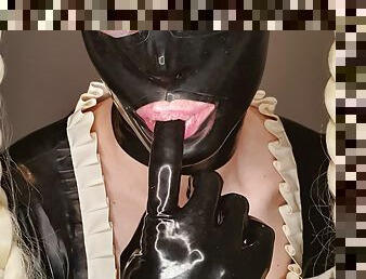 Latex Maid Preparing