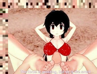 Filia Medici Gives You a Footjob At The Beach! Skullgirls Feet POV