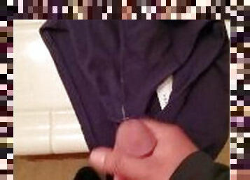 Cuming on my gf's panties
