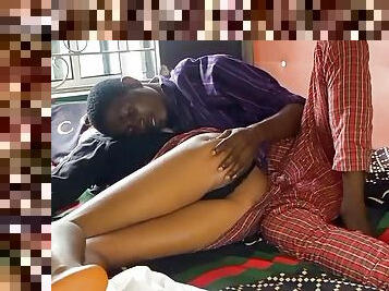 Horny African students fuck raw after class