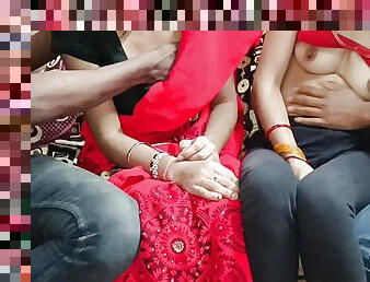 Geeta Ne Apni Saheli Sonu Ko Apne Boyfriends Se Chudya, Foursome Swap Sex In Hindi