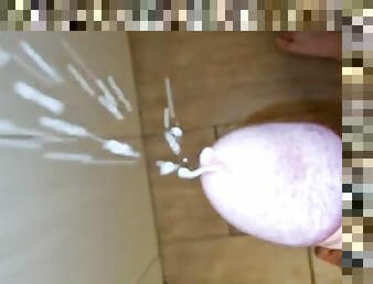 Massive Spray of Juicy Cum in the Shower