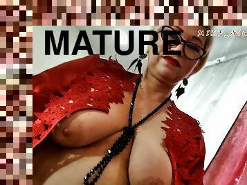 Hot Mature Slut Aimee Hot Milf: Footjob Blowjob Dirty Talk Pov Big Boobs ))