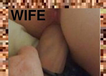 Wife fucks huge DILDO with two LOUD REAL orgasms while husband films